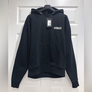 The Kooples $248 NWT Unisex Heaven Cotton Hoodie in Black, Size S